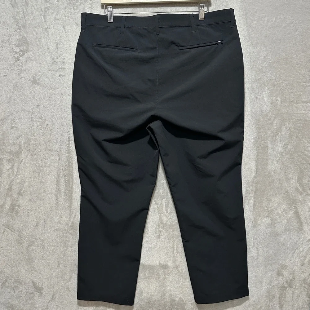 Banana Republic Mens Size 40 Black Performance Pants Flat Front